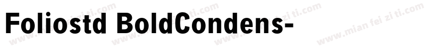 Foliostd BoldCondens字体转换